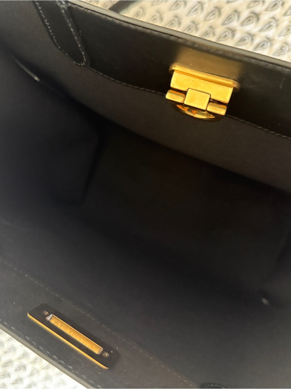 Salvatore Ferragamo Black & Beige Gancini Canvas Tote- - Picture 5 of 5